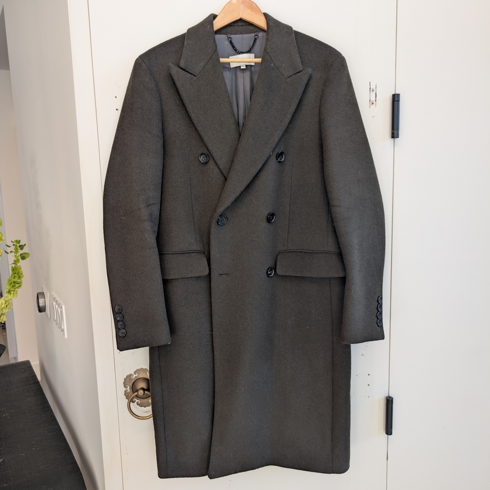 Men's Double-Breasted Gray Coat